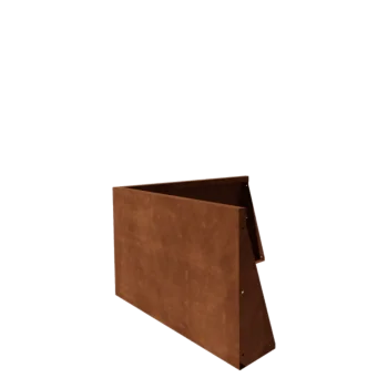 Cortenstahl Stützmauer - Außenecke - 100 x 100 x 60 cm