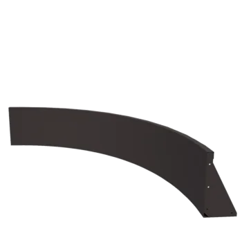 Stützmauer aus Stahl - Innenkurve - 150 x 150 x 40 cm - RAL7016 matte (anthrazitgrau)