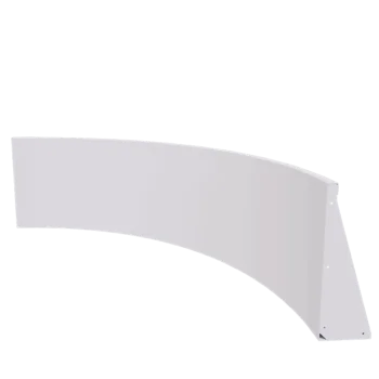 Stützmauer aus Stahl - Innenkurve - 150 x 150 x 60 cm - RAL9010 matte (weiß)
