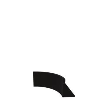 Stützmauer aus Stahl - Innenkurve - 50 x 50 x 30 cm - RAL9005 matte (schwarz)