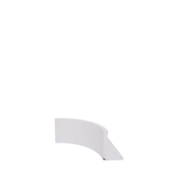 Stützmauer aus Stahl - Innenkurve - 50 x 50 x 30 cm - RAL9010 matte (weiß)