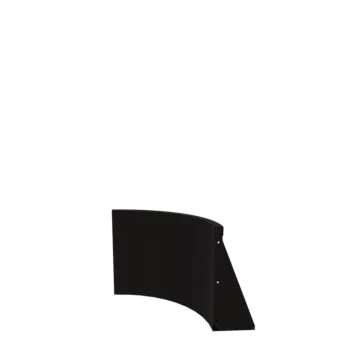 Stützmauer aus Stahl - Außenkurve - 50 x 50 x 50 cm - RAL9005 matte (schwarz)