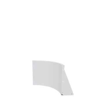 Stützmauer aus Stahl - Außenkurve - 50 x 50 x 50 cm - RAL9010 matte (weiß)