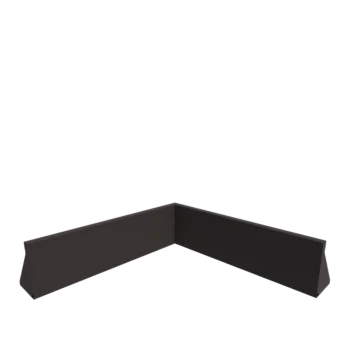 Stützmauer aus Stahl - Innenecke - 100 x 100 x 30 cm - RAL7016 matte (anthrazitgrau)