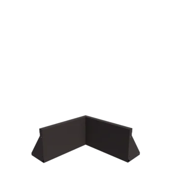 Stützmauer aus Stahl - Innenecke - 50 x 50 x 30 cm - RAL7016 matte (anthrazitgrau)