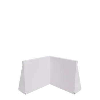 Stützmauer aus Stahl - Innenecke - 50 x 50 x 50 cm - RAL9010 matte (weiß)