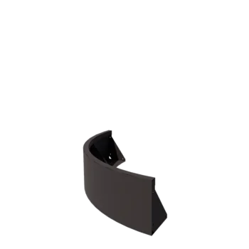 Stützmauer aus Stahl - Außenkurve - 100 x 100 x 30 cm - RAL7016 matte (anthrazitgrau)