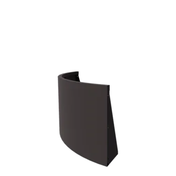 Stützmauer aus Stahl - Außenkurve - 100 x 100 x 60 cm - RAL7016 matte (anthrazitgrau)