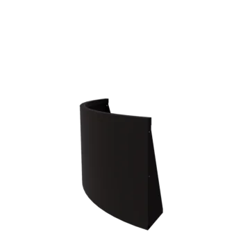 Stützmauer aus Stahl - Außenkurve - 100 x 100 x 60 cm - RAL9005 matte (schwarz)