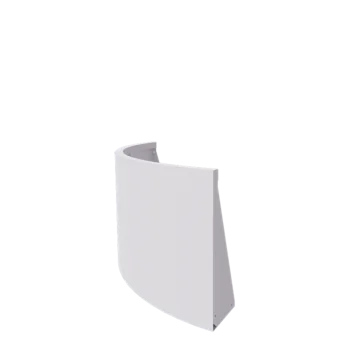 Stützmauer aus Stahl - Außenkurve - 100 x 100 x 60 cm - RAL9010 matte (weiß)