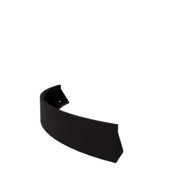 Stützmauer aus Stahl - Außenkurve - 150 x 150 x 30 cm - RAL9005 matte (schwarz)