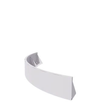 Stützmauer aus Stahl - Außenkurve - 150 x 150 x 30 cm - RAL9010 matte (weiß)