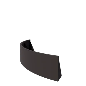 Stützmauer aus Stahl - Außenkurve - 150 x 150 x 40 cm - RAL7016 matte (anthrazitgrau)