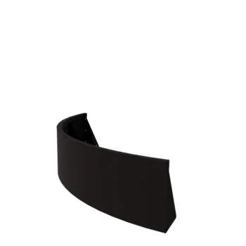 Stützmauer aus Stahl - Außenkurve - 150 x 150 x 40 cm - RAL9005 matte (schwarz)