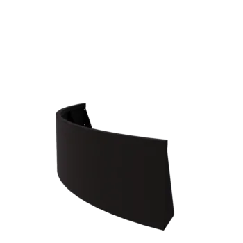 Stützmauer aus Stahl - Außenkurve - 150 x 150 x 50 cm - RAL9005 matte (schwarz)