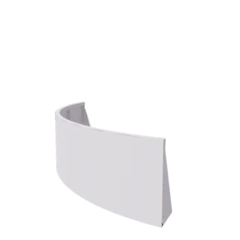 Stützmauer aus Stahl - Außenkurve - 150 x 150 x 50 cm - RAL9010 matte (weiß)