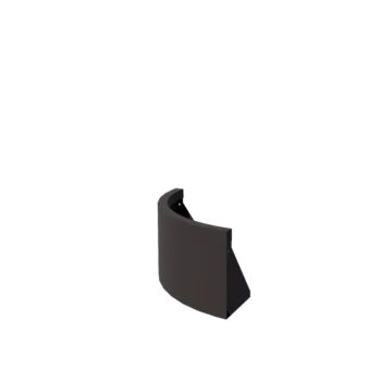 Stützmauer aus Stahl - Außenkurve - 50 x 50 x 30 cm - RAL7016 matte (anthrazitgrau)