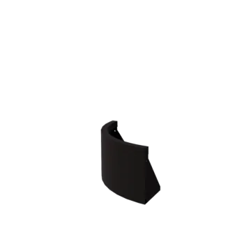 Stützmauer aus Stahl - Außenkurve - 50 x 50 x 30 cm - RAL9005 matte (schwarz)