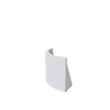 Stützmauer aus Stahl - Außenkurve - 50 x 50 x 40 cm - RAL9010 matte (weiß)