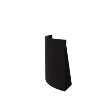 Stützmauer aus Stahl - Außenkurve - 50 x 50 x 60 cm - RAL9005 matte (schwarz)