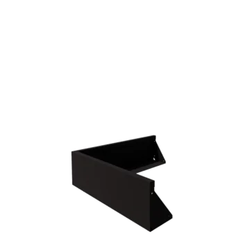 Stützmauer aus Stahl - Außenecke - 100 x 100 x 30 cm - RAL9005 matte (schwarz)