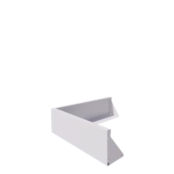 Stützmauer aus Stahl - Außenecke - 100 x 100 x 30 cm - RAL9010 matte (weiß)