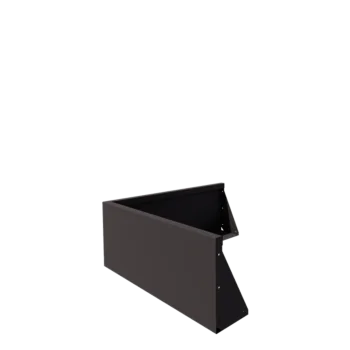 Stützmauer aus Stahl - Außenecke - 100 x 100 x 40 cm - RAL7016 matte (anthrazitgrau)