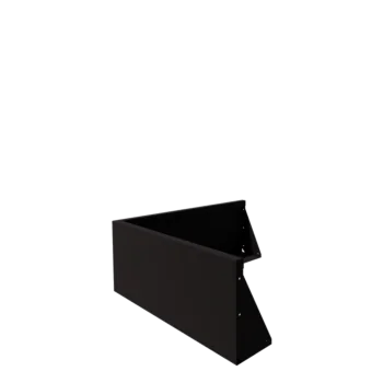 Stützmauer aus Stahl - Außenecke - 100 x 100 x 40 cm - RAL9005 matte (schwarz)