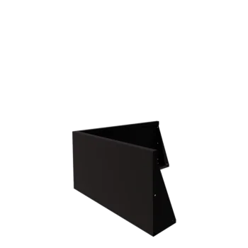 Stützmauer aus Stahl - Außenecke - 100 x 100 x 50 cm - RAL9005 matte (schwarz)