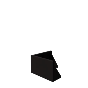 Stützmauer aus Stahl - Außenecke - 50 x 50 x 30 cm - RAL9005 matte (schwarz)