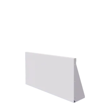 Stützmauer aus Stahl - Gerade - 100 x 50 cm - RAL9010 matte (weiß)