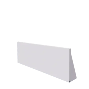 Stützmauer aus Stahl - Gerade - 150 x 50 cm - RAL9010 matte (weiß)