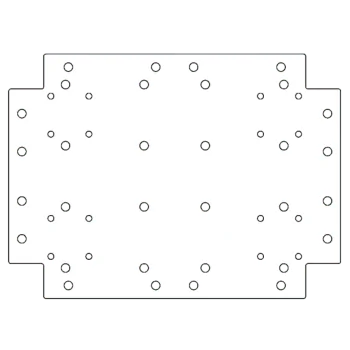 Bodenplatte aus verzinktem Stahl - 30 x 40 cm