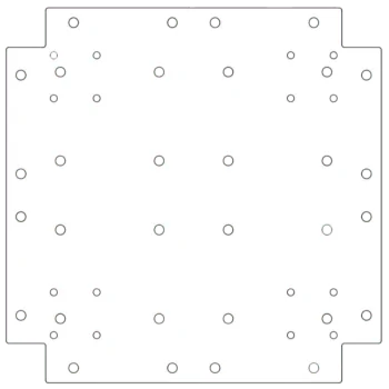 Bodenplatte aus verzinktem Stahl - 40 x 40 cm