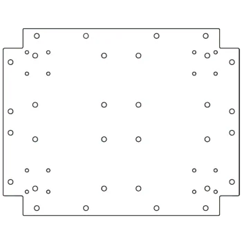 Bodenplatte aus verzinktem Stahl - 40 x 50 cm