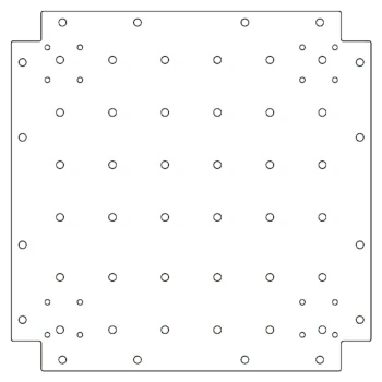 Bodenplatte aus verzinktem Stahl - 50 x 50 cm