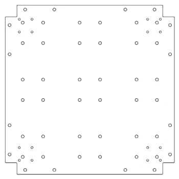 Bodenplatte aus verzinktem Stahl - 60 x 60 cm