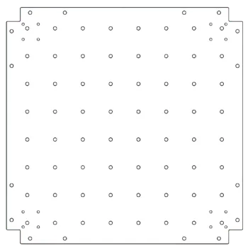 Bodenplatte aus verzinktem Stahl - 70 x 70 cm