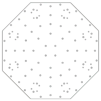 Bodenplatte aus verzinktem Stahl - Achteckig - 72,4 x 72,4 cm
