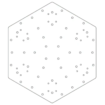 Bodenplatte aus verzinktem Stahl - Sechseckig - 59,3 x 52 cm