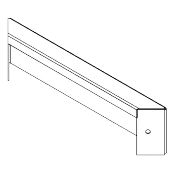 Pflanzkübel aus Stahl - Paneel - 10 x 40 cm - RAL9010 matte (weiß)