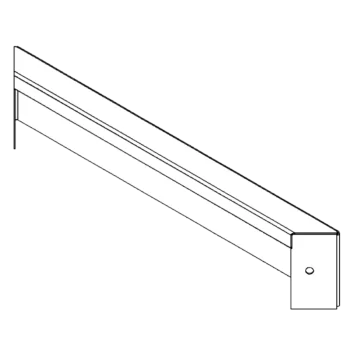 Pflanzkübel aus Stahl - Paneel - 10 x 50 cm - RAL9010 matte (weiß)