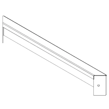 Pflanzkübel aus Stahl - Paneel - 10 x 60 cm - RAL9010 matte (weiß)