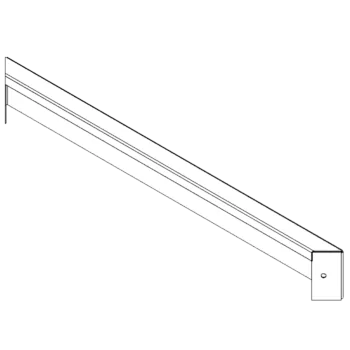 Pflanzkübel aus Stahl - Paneel - 10 x 80 cm - RAL7016 matte (anthrazitgrau)