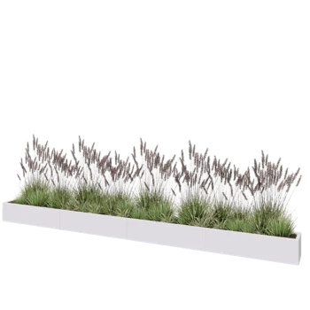 Hochbeet XXL aus Stahl - Rechteckig - 480 x 30 x 30 cm - RAL9010 matte (weiß) - Mit Bodenplatte