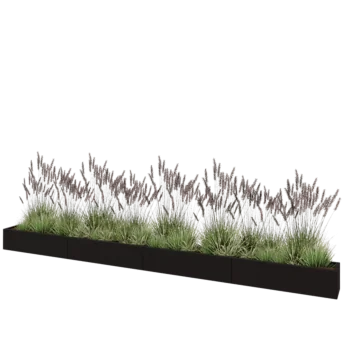 Hochbeet XXL aus Stahl - Rechteckig - 480 x 30 x 30 cm - RAL9005 matte (schwarz) - Ohne Bodenplatte