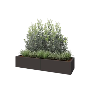 Hochbeet XXL aus Stahl - Rechteckig - 160 x 50 x 30 cm - RAL7016 matte (anthrazitgrau) - Ohne Bodenplatte