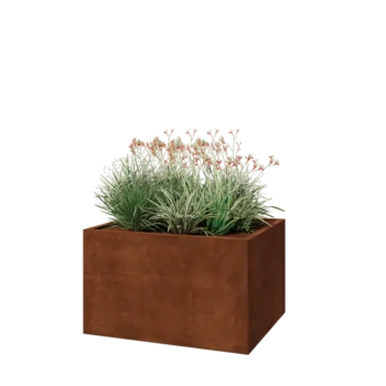 Cortenstahl Pflanzkübel - Rechteckig - 100 x 80 x 60 cm - Ohne Bodenplatte