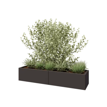 Hochbeet XXL aus Stahl - Rechteckig - 160 x 40 x 30 cm - RAL7016 matte (anthrazitgrau) - Ohne Bodenplatte