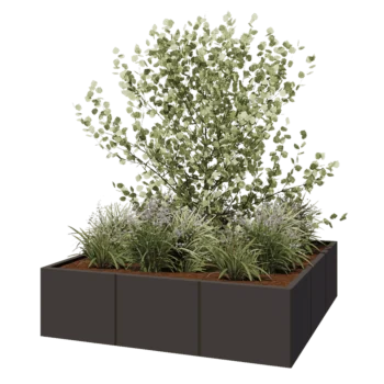 Hochbeet XXL aus Stahl - Viereckig - 150 x 150 x 40 cm - Andere RAL farbe - Ohne Bodenplatte